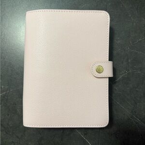 Kikki K Light Pink Leather Planner - Personal Size